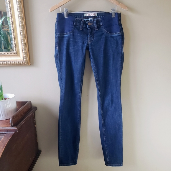 J Brand Mama J Maternity Jeans Dark Wash Side Panel Size 26 - Picture 4 of 9